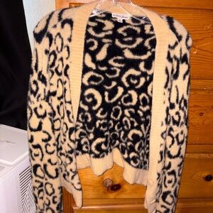 Patterned Black and Cream Sweater